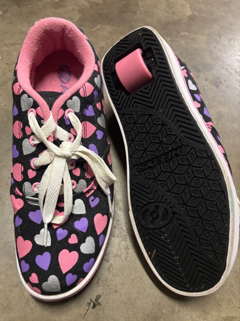 Heelys Black Multi Heart Roller Shoes